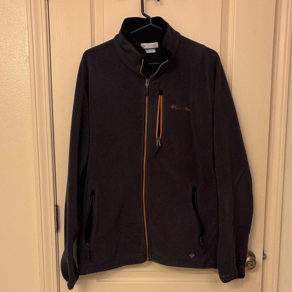 Columbia Men's Dark Gray Performance Jacket with Orange Accents